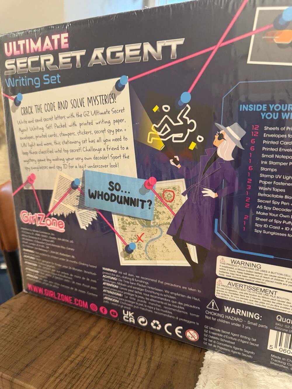 GirlZone Ultimate Secret Agent Writing Set 59 Piece Stationery Kit